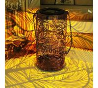 Retro Style Hanging Solar Lights Lanterna Paesaggio Luce Ferro per Patio