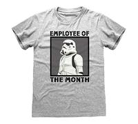 Retro Styler Maglia a Maniche Corte Star Wars Employee of The Month Grigio Unisex