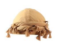 Retro Styles Headwrap cappello con nappe confortevole foulard elegante per festival musicali cappello alla moda per giovani, Giallastro 1, Taglia unica