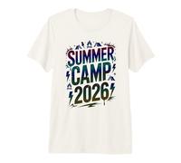Retro Summer Camp 2026 Host Crew Director Counselor Uniforme Maglietta Premium