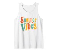 Retro Summer Vibes Groovy Vacation Style Family Beach Citazione Canotta