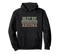Retro Sun Città Ovest Arizona Felpa con Cappuccio