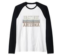 Retro Sun Città Ovest Arizona Maglia con Maniche Raglan