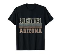 Retro Sun Città Ovest Arizona Maglietta