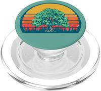 Retro Sun Minimalist Oak Tree Design - Graphic PopSockets PopGrip per MagSafe