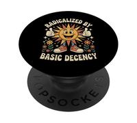 Retro Sun radicalizzato da Basic Decency Groovy Boho Women PopSockets PopGrip Adesivo