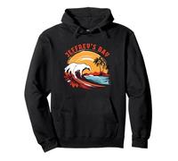 Retro Sunset Jeffrey's Bay Estate Surf Felpa con Cappuccio