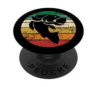 Retro Sunset Pesca Salto Pesce Pesce In Distressed Design PopSockets PopGrip Adesivo