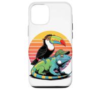 Retro Sunset Toco Toucan Iguana Toucans Custodia per iPhone 12/12 Pro