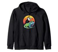 Retro Sunset Toco Toucan Iguana Toucans Felpa con Cappuccio