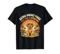 Retro Sunset Vibes Stay Cool Adventure Beach Summer Maglietta