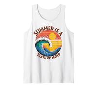 Retro Sunset Wave Summer Is A State of Mind Surf Beach Canotta