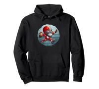 Retro Sunset With American Football Sunday Gnome For Funday Felpa con Cappuccio