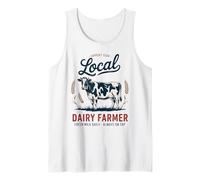 Retro Support Local Dairy Farm - Fiero agricoltore lattiero-caseario vintage Canotta