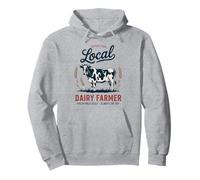 Retro Support Local Dairy Farm - Fiero agricoltore lattiero-caseario vintage Felpa con Cappuccio