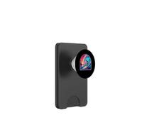 Retro Surfer Riding Vibrant Ocean Wave PopSockets PopWallet per MagSafe