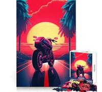 Retro Synthwave Dream Puzzle da 1000 pezzi per adolescenti Memory Boost Calm Escape Pattern Assembly Warm Surprise (38x26cm)