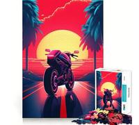 Retro Synthwave Dream Puzzle da 1000 pezzi per adolescenti Memory Boost Calm Escape Pattern Assembly Warm Surprise (38x26cm)