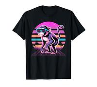 retrò Synthwave Scimmia Occhiali da Sole Scimmie Maglietta