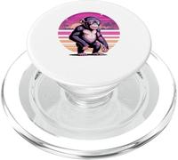 Retrò Synthwave Scimpanzé Occhiali da Sole Scimpanzé PopSockets PopGrip per MagSafe