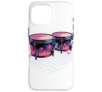Retrò Synthwave Suonatore Di Bongo Bongos Custodia per iPhone 16 Pro Max