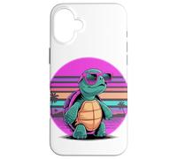Retrò Synthwave Tartaruga Marina Occhiali da Sole Tartarughe Custodia per iPhone 16 Plus