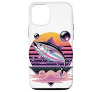 Retrò Synthwave Tonno Pesca Pescatore Pescatore Custodia per iPhone 12/12 Pro