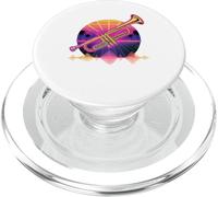 Retro Synthwave Tromba Trombettiere PopSockets PopGrip per MagSafe