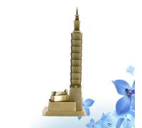 Retro Taipei 101 Decorazioni per edifici Arredamento Ornamenti in metallo