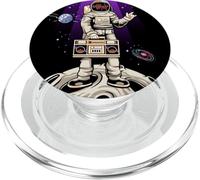Retro Tape Astronaut EDM Rave BPM Addict Sober Art sul retro PopSockets PopGrip per MagSafe