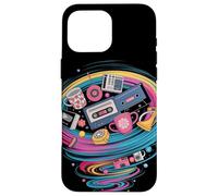 Retro Tape Vortex - Surreal 80s Vaporwave Estetica Custodia per iPhone 16 Pro Max
