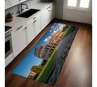 Retrò Tappeto Cucina 50x180 cm Costruire il Colosseo Lavabile Multiuso Resistente Passatoia Cucina Antimacchia Sotto Lavandino Fornelli