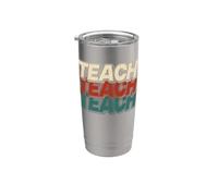 Retro Teach Teacher Back To School Educator Bicchiere termico in acciaio inox doppia parete