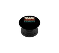 Retro Teach Teacher Back To School Educator PopSockets PopGrip Adesivo