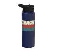 Retro Teach Teacher Back To School Educator Stainless Steel Insulated Water Bottle