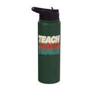 Retro Teach Teacher Back To School Educator Stainless Steel Insulated Water Bottle