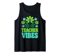 Retro Teacher Vibes Flower Power Ritorno a scuola Canotta