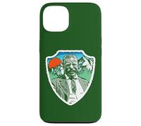 Retro Teddy Roosevelt Vintage Tree & Mountains Badge Custodia per iPhone 13