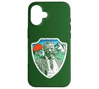 Retro Teddy Roosevelt Vintage Tree & Mountains Badge Custodia per iPhone 16