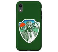 Retro Teddy Roosevelt Vintage Tree & Mountains Badge Custodia per iPhone XR