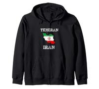 Retro Teheran Iran Distressed Iran Bandiera Iran Felpa con Cappuccio