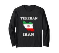 Retro Teheran Iran Distressed Iran Bandiera Iran Maglia a Manica