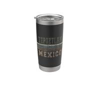 Retro Tepoztlan Messico Bicchiere termico in acciaio inox doppia parete