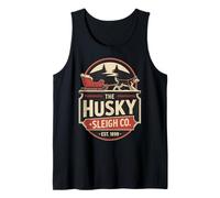 Retro The Husky Sleigh Co Classic Christmas Canotta