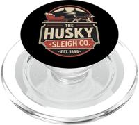 Retro The Husky Sleigh Co Classic Christmas PopSockets PopGrip per MagSafe