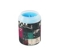 Retro Threadbare Multicolor Art Portable Dog Cleaner Rondella e Massaggiatore Morbido Silicone Spazzola Piedi Bagno Spazzola per Cani Gatti