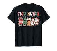 Retro TICU Nurse Christmas Unità di terapia intensiva Gruppo infermieristico Maglietta