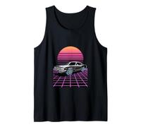 Retro Time Rider - Colorful Grid Future Car Art Canotta
