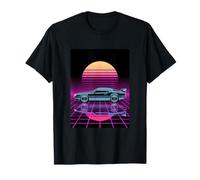 Retro Time Rider - Colorful Grid Future Car Art Maglietta
