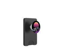 Retro Time Rider - Colorful Grid Future Car Art PopSockets PopWallet per MagSafe